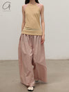 BASERANGE French organic cotton cable knit track pants BAS-TRCA-PO-SU25-CANTIL PINK